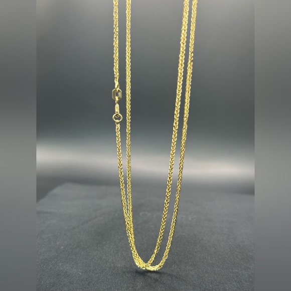 20” 2 mm.14K Gold Spiga Chain Necklace - Picture 9 of 17
